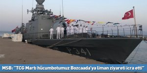 MSB: "TCG Martı hücumbotumuz Bozcaada'ya liman ziyareti icra etti"