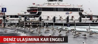 Deniz ulaşımına kar engeli