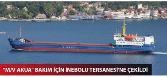 "M/V Akua" bakım için İnebolu Tersanesi'ne çekildi