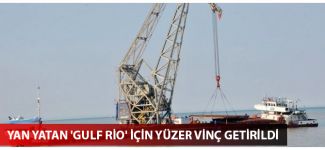 Samsun'da yan yatan 'Gulf Rio' için yüzer vinç getirildi