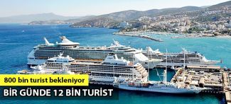 Kuşadası Ege Ports, bir günde 12 bin turisti ağırladı