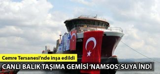 Canlı balık taşıma gemisi 'NAMSOS' suya indi