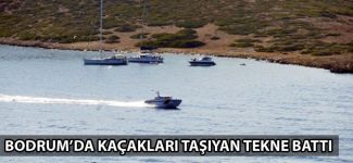 Bodrum'da kaçakları taşıyan tekne battı